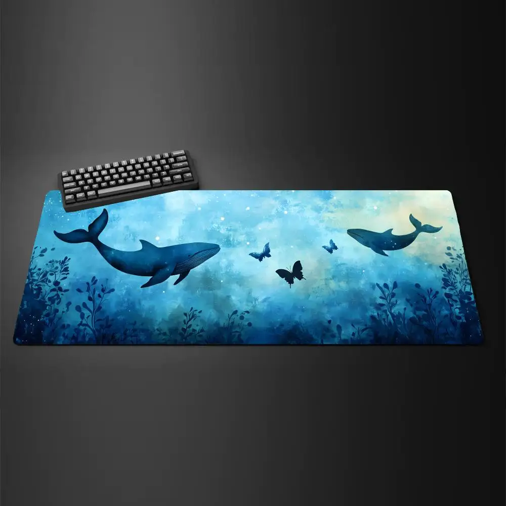 

Whale in the water Mouse Pad Gamer Office Accessories Pc Cabinet Games Desk Mat Computer Desks Keyboard Gaming Mats