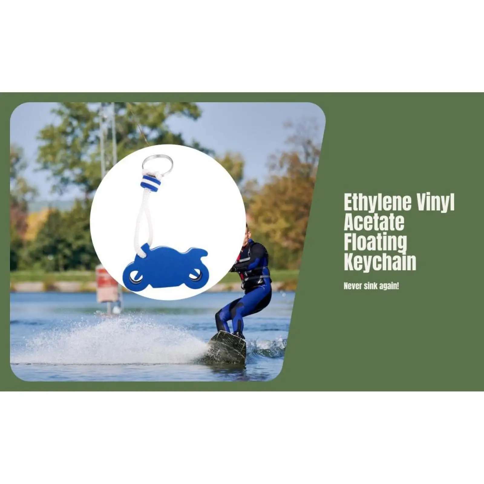 

Floating Motorcycle Keyring EVA Portable Water Bike Keychain Marine Kayak Canoe Water Sports Accessory for Drifting