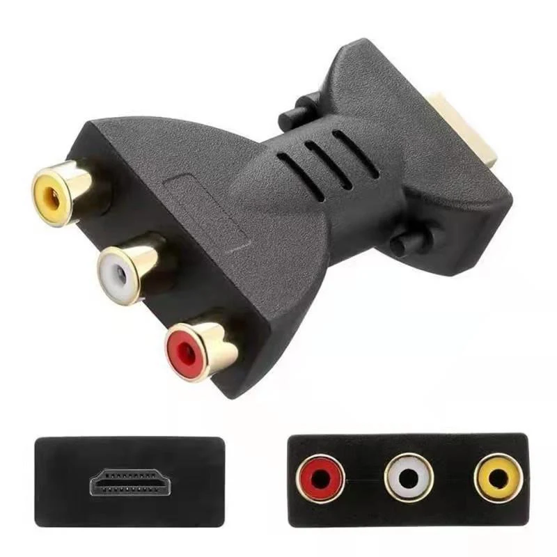 HD HDMI-متوافق مع كابل محول AV 3RCA Lotus Head أحمر أبيض أصفر محول HDTV إلى الصوت والفيديو لـ HDTV Box DVD
