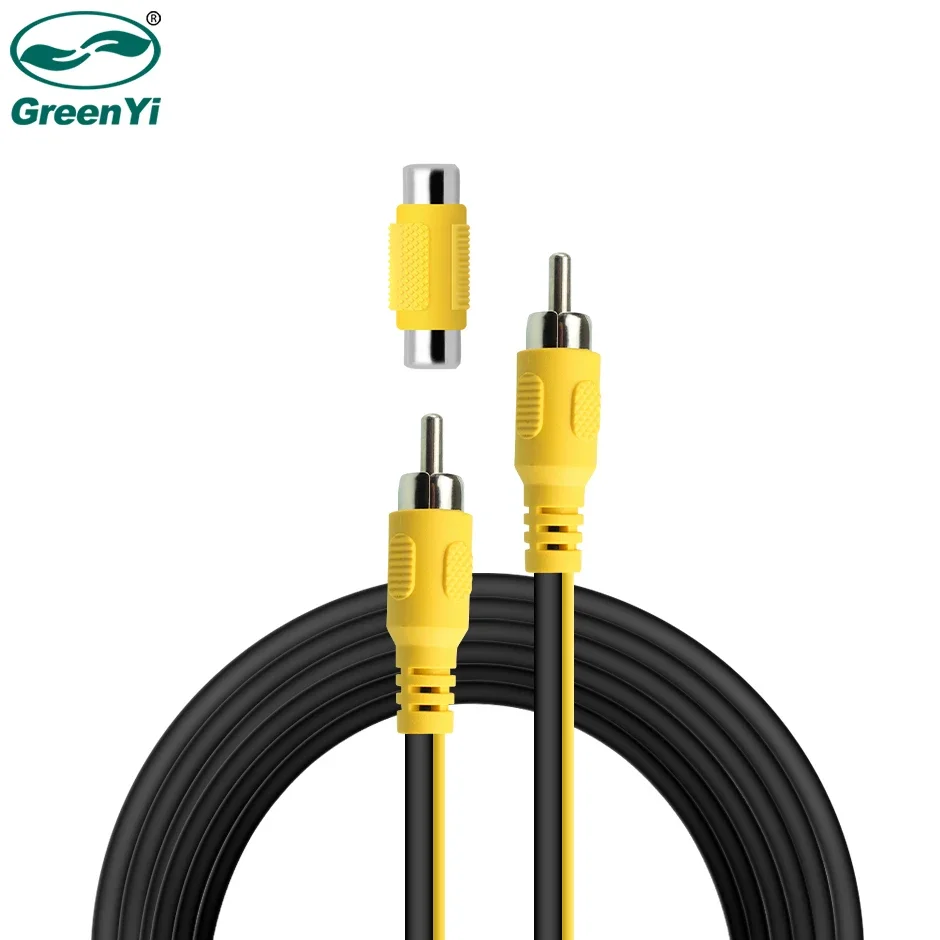 GREENYi 6M Improved Double Shielded RCA Video Power Cable for Connecting Monitor and Rear View Camera, AV Extension Cable Female