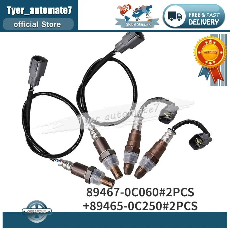 

For 2018-2022 TOYOTA SEQUOIA TUNDRA 5.7L 89467-0C060 89465-0C250 234-9145 234-8075 4Pcs Upstream&Downstream Oxygen Lambda Sensor