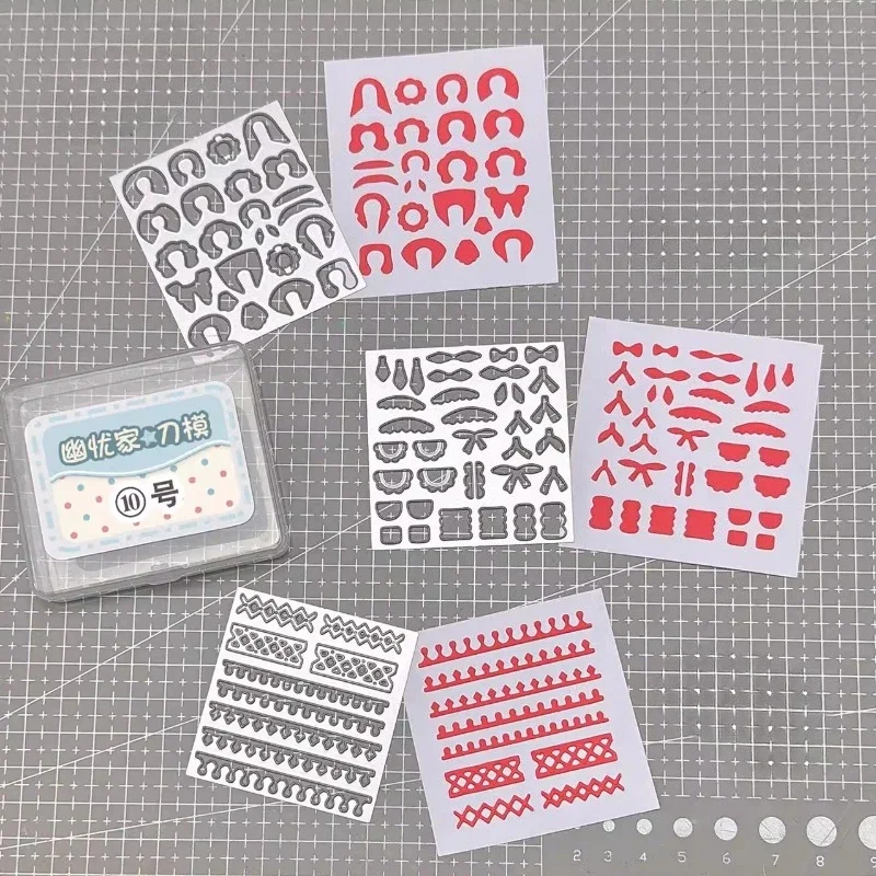 3pcs/set Q Version Clay Doll Clothing Collar/pocket Strap Accessories Cutting Mold Mini Figure Doll Accessories Tools
