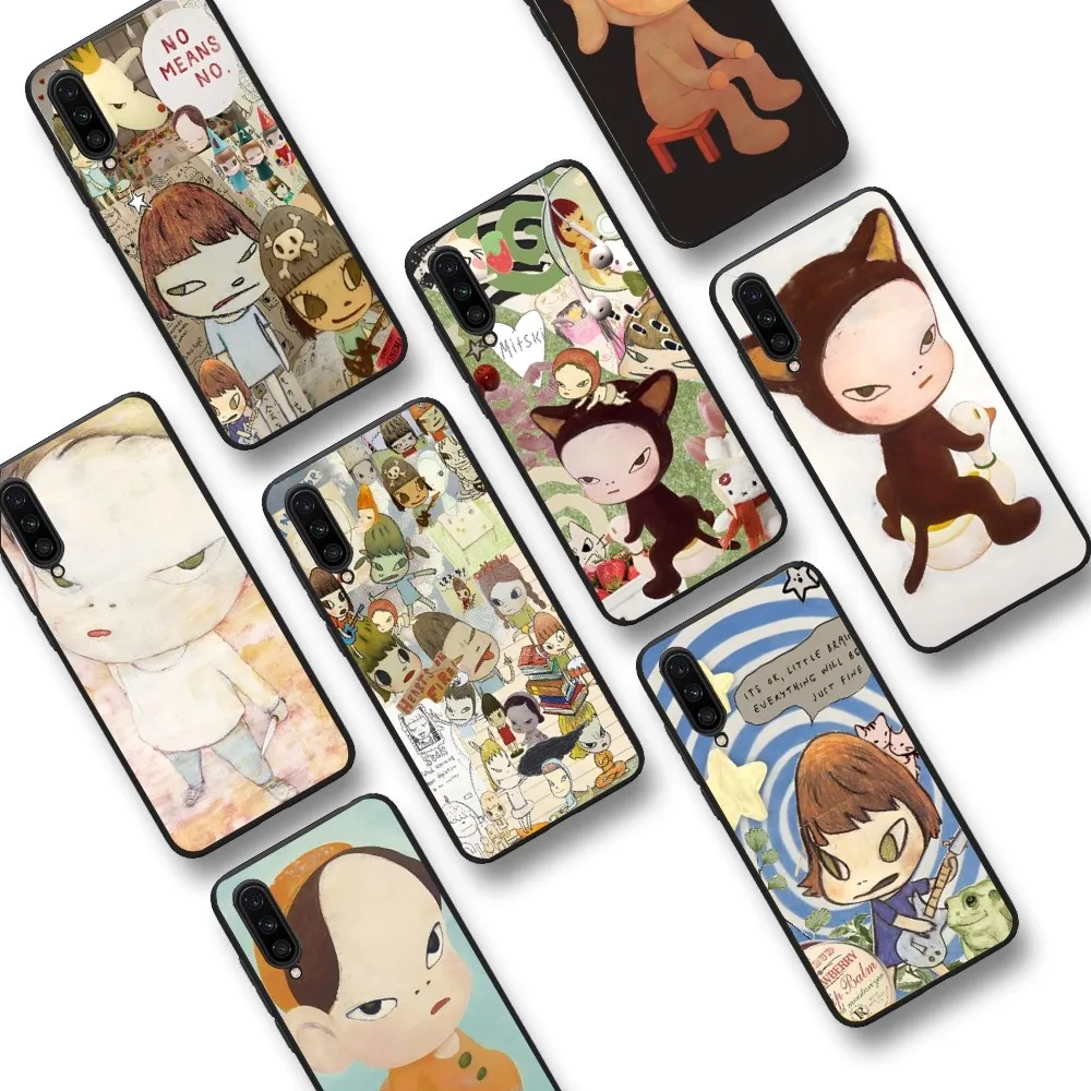 Y-Yoshitomo Girl NaraS Phone Case For Xiaomi Mi 5X 8 9 10 11 12 Lite Pro 10T PocoX3pro PocoM3 Note 10 Pro Lite