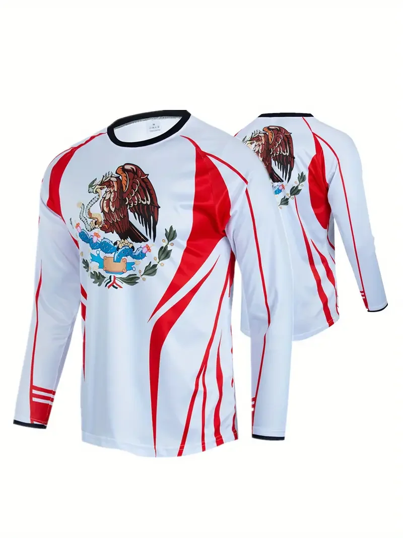 Fashion Mexican Flag T-Shirts Mexico 3D Print Men Woman Long Sleeve T Shirt Streetwear Oversized Harajuku Kids Tees Top Clothing #1