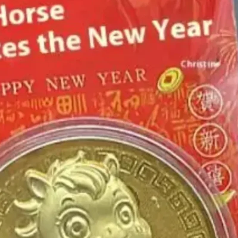 

2026 Лошадь зодиака золотого цвета, памятная монета, украшение, металлические поделки, сувенирная медаль, год лошади