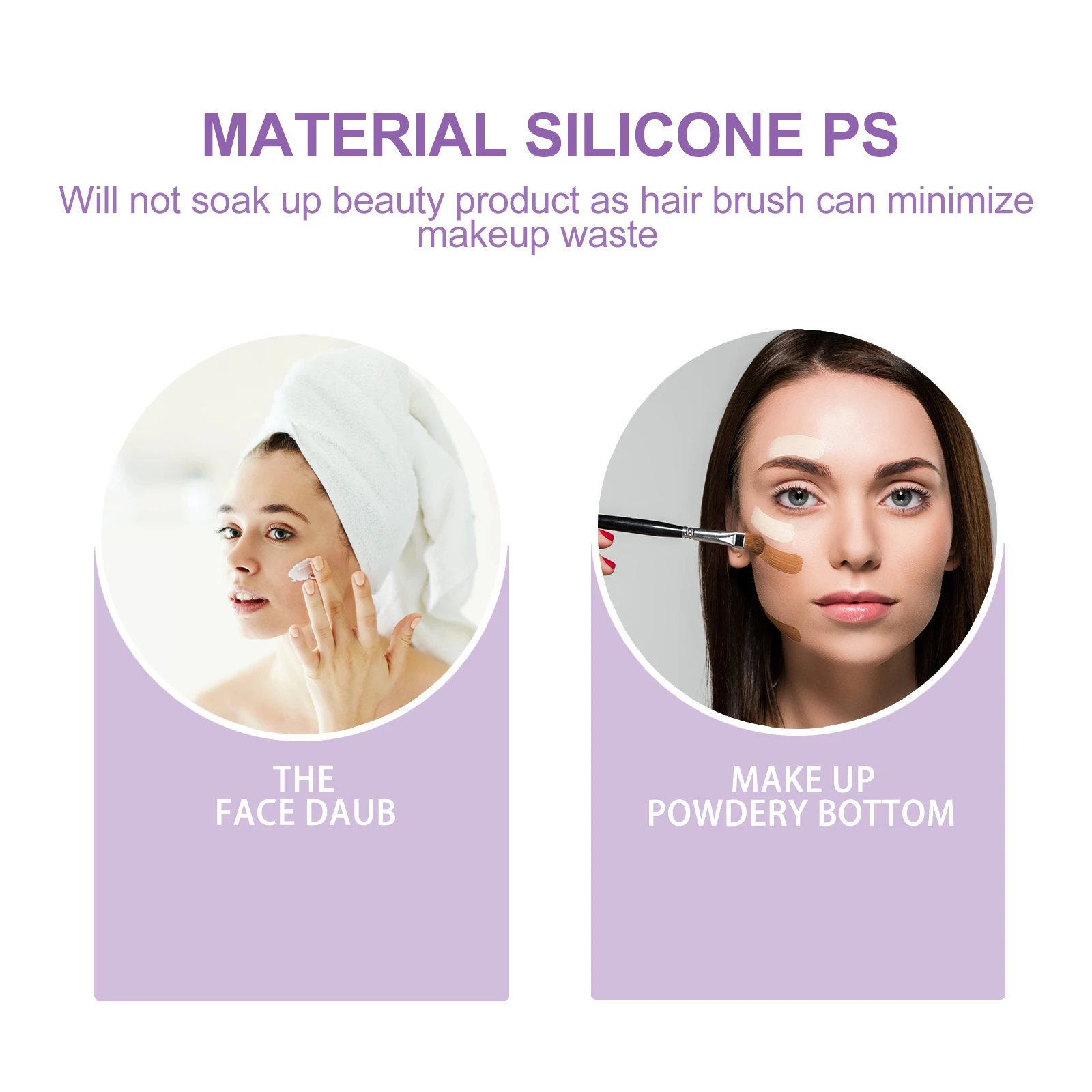 6pcs Silicone Makeup Brush Set Foundation Facial Mask Eyebrow Lip Application Tools Practical Makeup Accessories