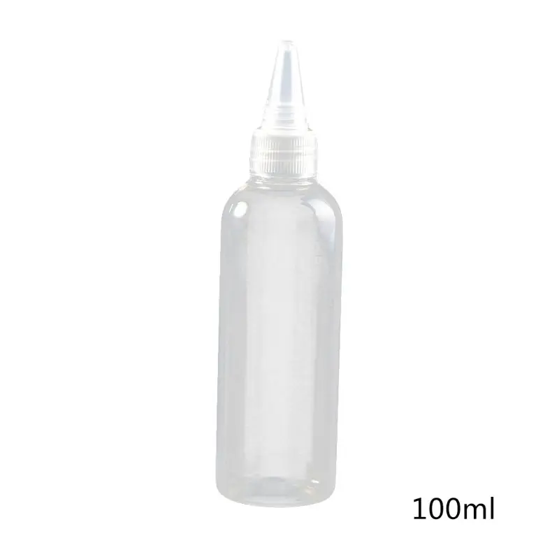 Botellas transparentes para condimentos exprimibles 100ml con boquillas, botella dispensadora exprimible plástico, para