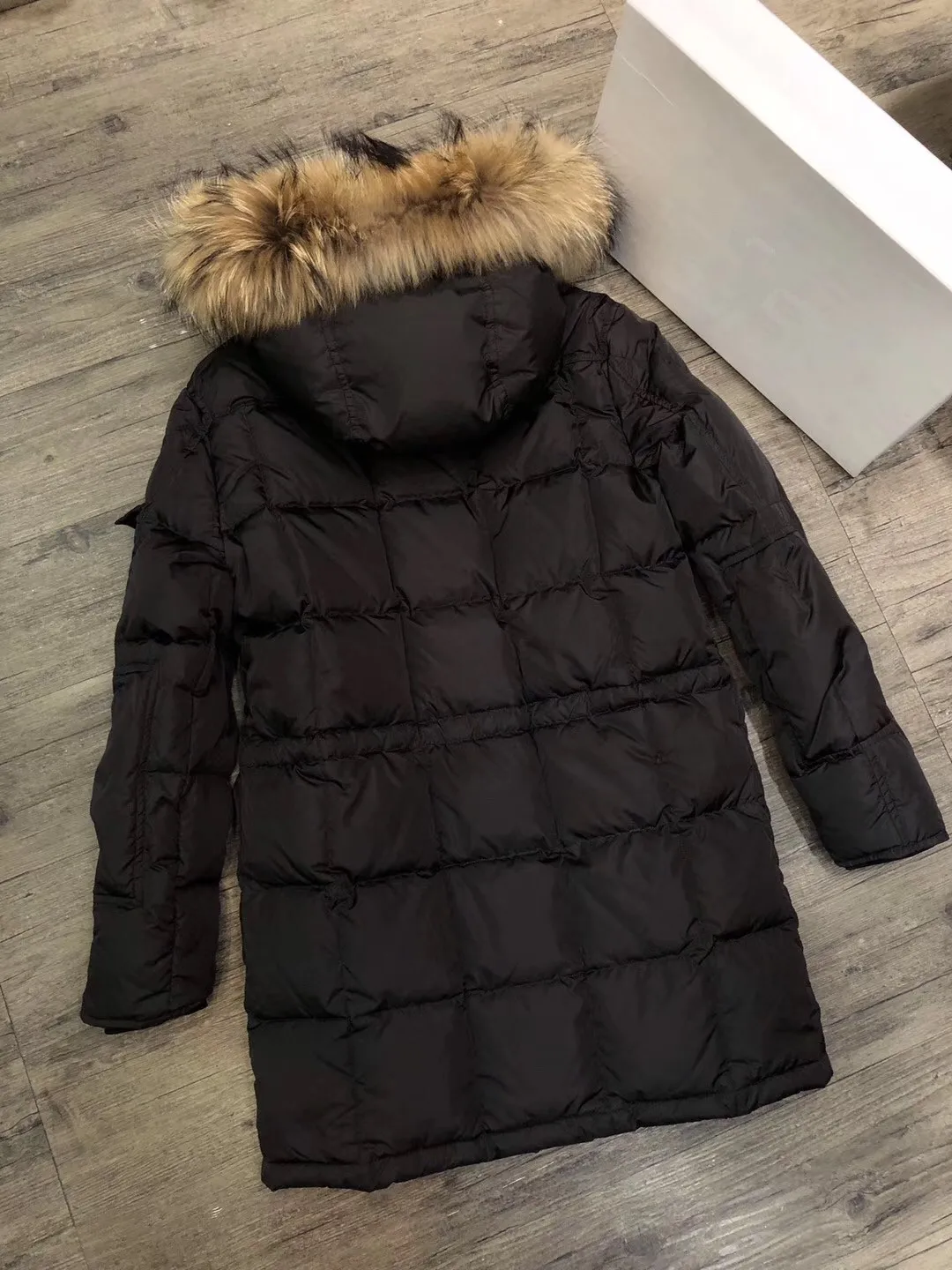 Beroemd luxe merk lang donsjack heren wintermode casual warme parka met capuchon winddicht wit zwart donsjack