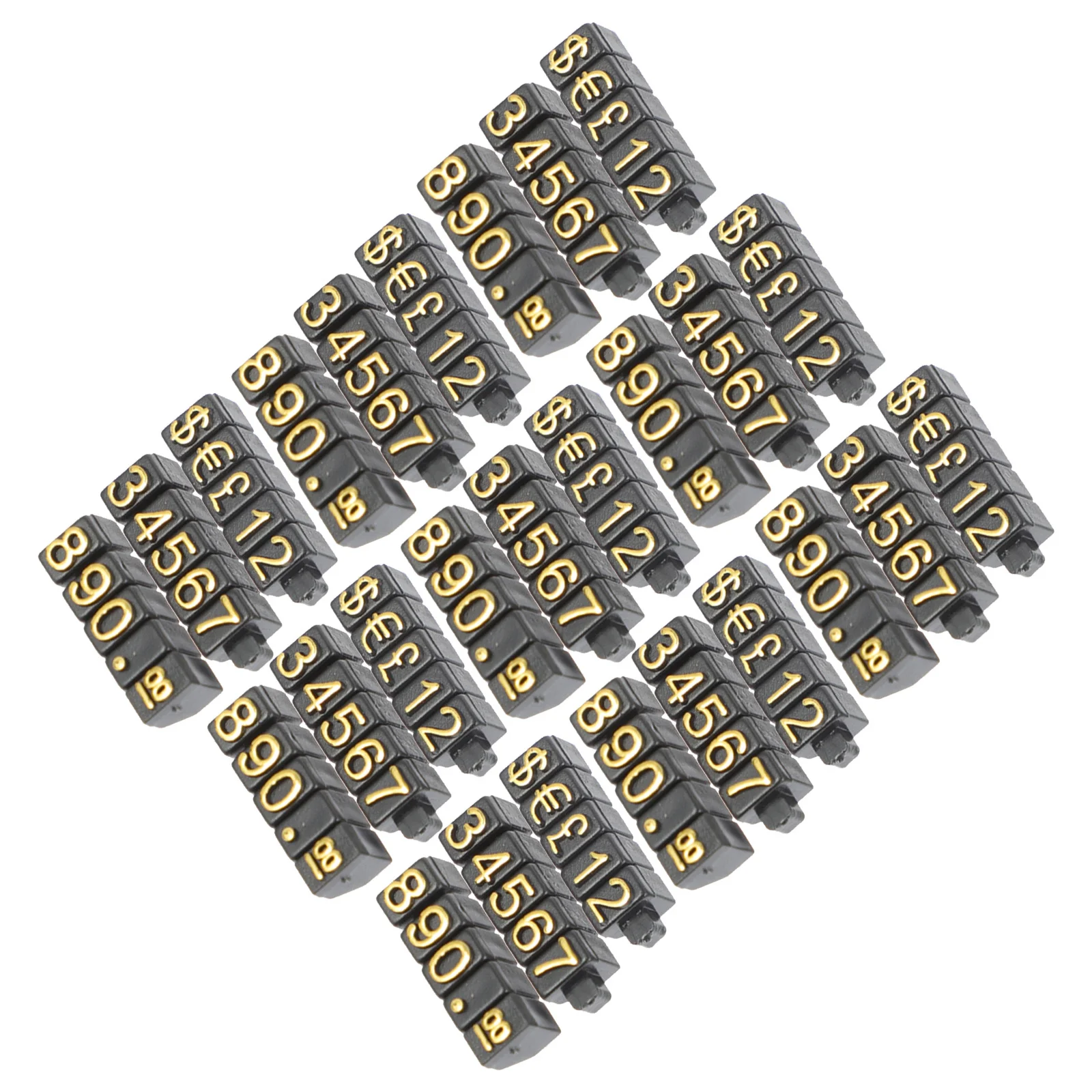 

10pcs Display Tags Plastic Number Labels For Jewelry Watch Display Smooth Edge Commodity Price Boards Supermarket Price Signs