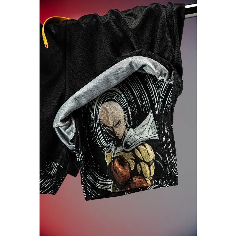 Anime One Punch Man Saitama 2-in-1 Compression Shorts Summer Quick Drying Sport Shorts Breathable Gym Workout Shorts view 3