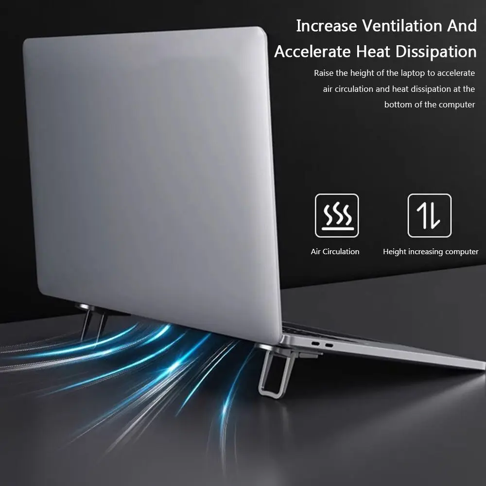 Plastic Foldable Laptop Stand Invisible Non-slip Notebook Bracket Foldable Adjustable Riser Cooling Holder Desktop Holder