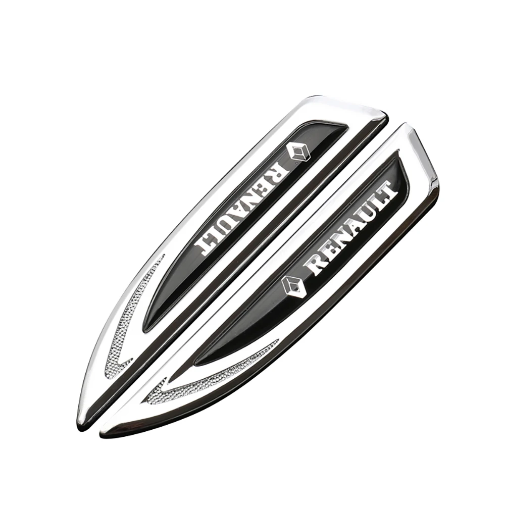 

2pcs Knife Badges Styling Car Side Door Body Fender Decoration Stickers For Renault Clio Megane 3 Duster Captur Auto Accessories