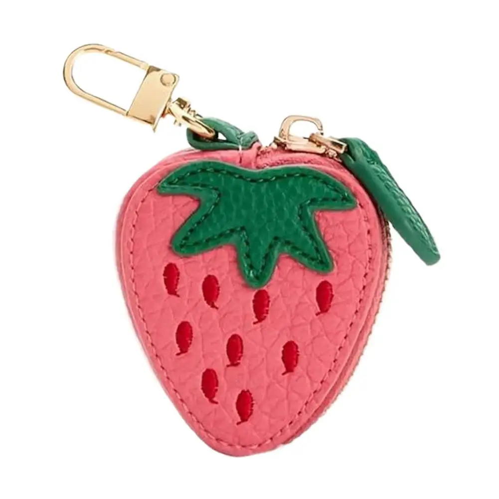 Fruit Coin Purse Keychain Cute Fruit Shape Design Bright Colors Practical Wallet for Change Small Bag Accessory Gift for Friend