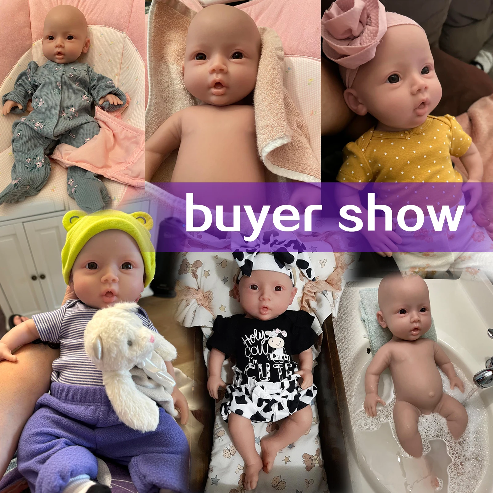 U-charmmore 47cm 3KG Full Silicone Reborn Girl Baby Doll Toys Full body Soft Silicone Realistic Toys Bebe for Children Doll Gift