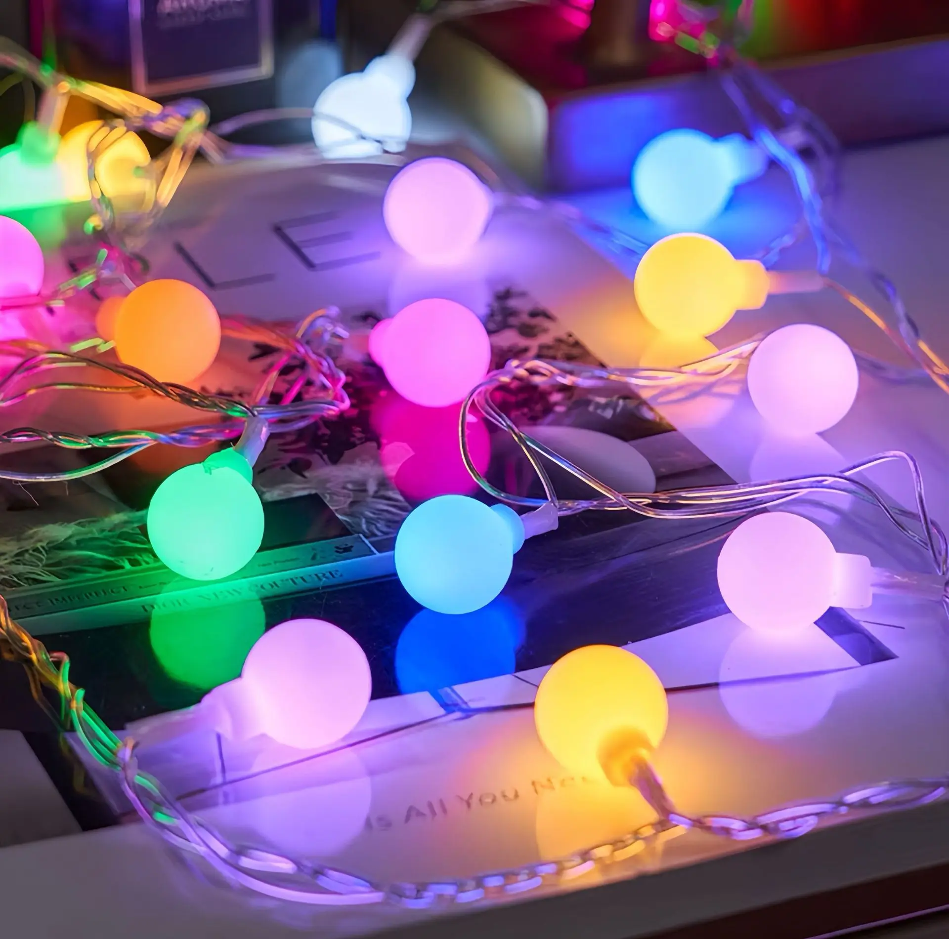 1,5-10M kleine bal kerstverlichting globe lichtslingers USB / batterij aangedreven voor tuin kerst slaapkamer bruiloft camping tent decor