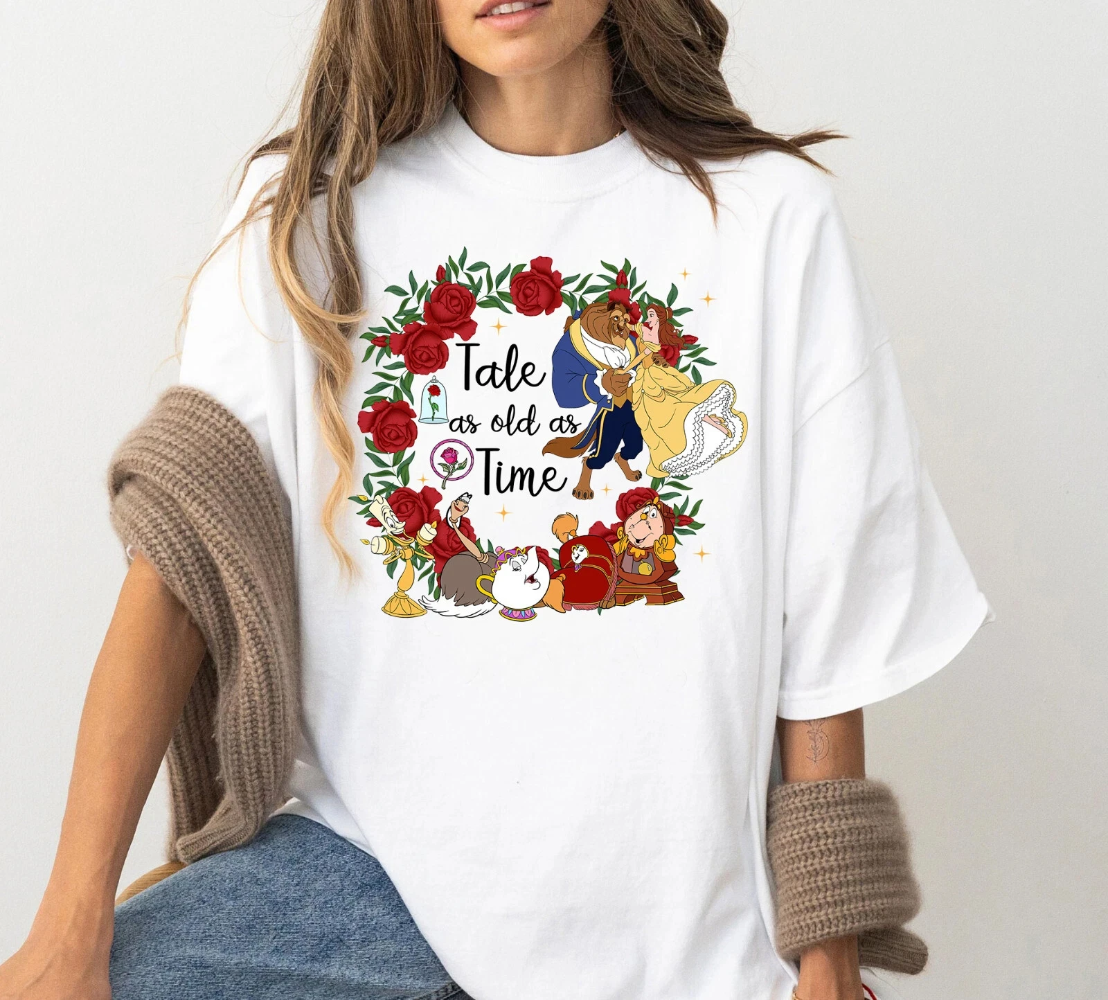 

Осенняя футболка 2025 года, хлопковая женская одежда больших размеров, удобная повседневная одежда с элементами рисунка Disney IP