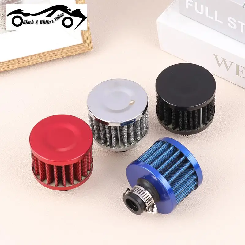 1PC Universal Interface Car Air Filters 12mm For Motorcycle Cold Air Intake High Flow Crankcase Vent Cover Mini Breather Filters