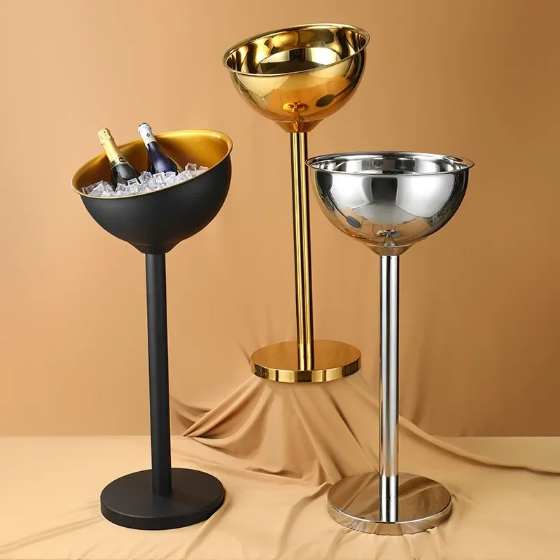 

Stainless steel ice bucket light luxury wine set red wine champagne beer ice bucket wine rack household high value