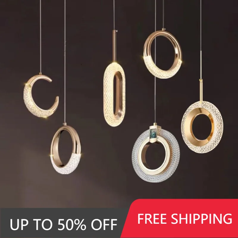 

Luxury Creative Light Bedroom Bedside Pendant Lamp Modern Simple Restaurant Corridor Background Kitchen Lighting Fixture Indoor