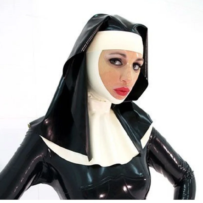 Latex Hats Hood Hijab Handmade Head Dress Nun Head scarf Customized Neckline