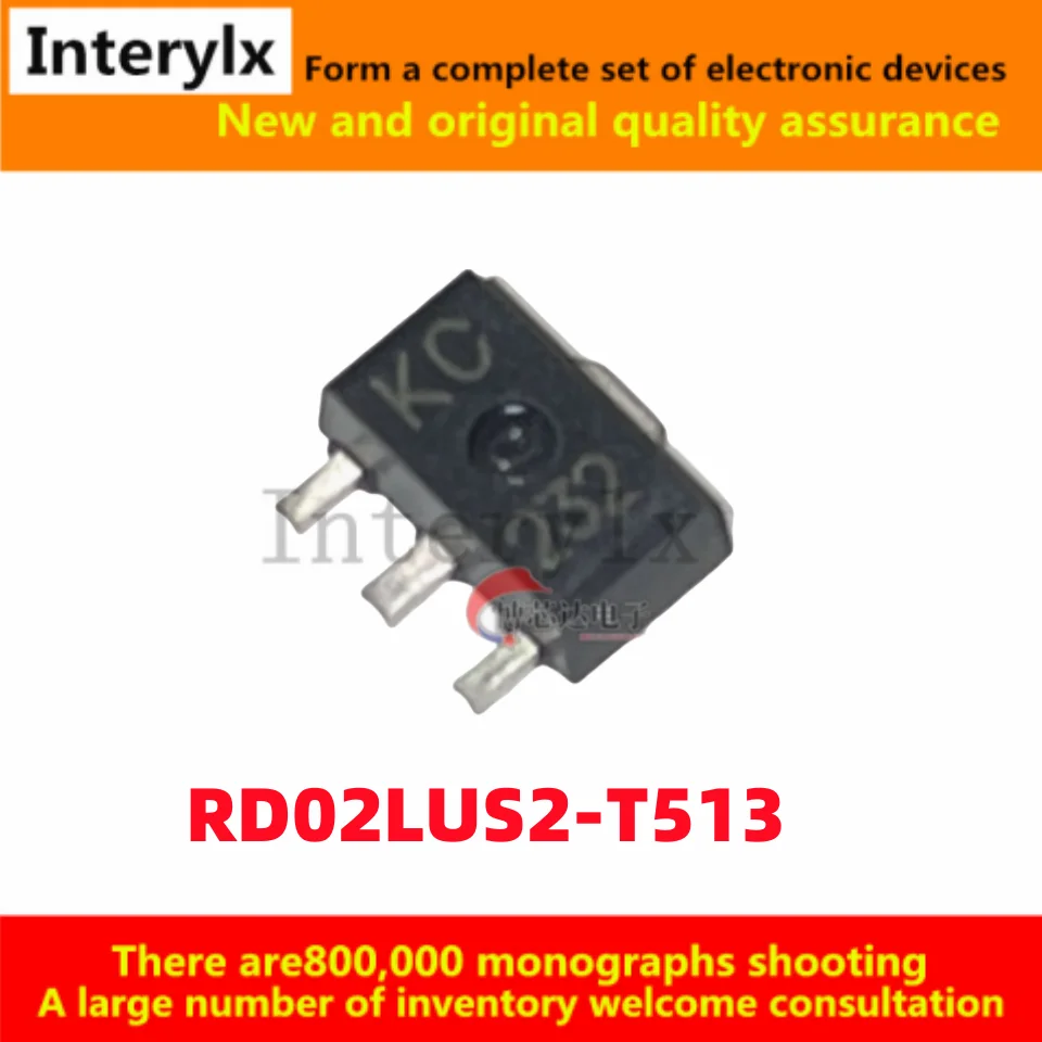 10Pcs/Lot original genuine patch RD02LUS2 RD02LUS2-T513 (KC) RD02LUS2-T113 (K7) MOS high frequency transistor SOT-89