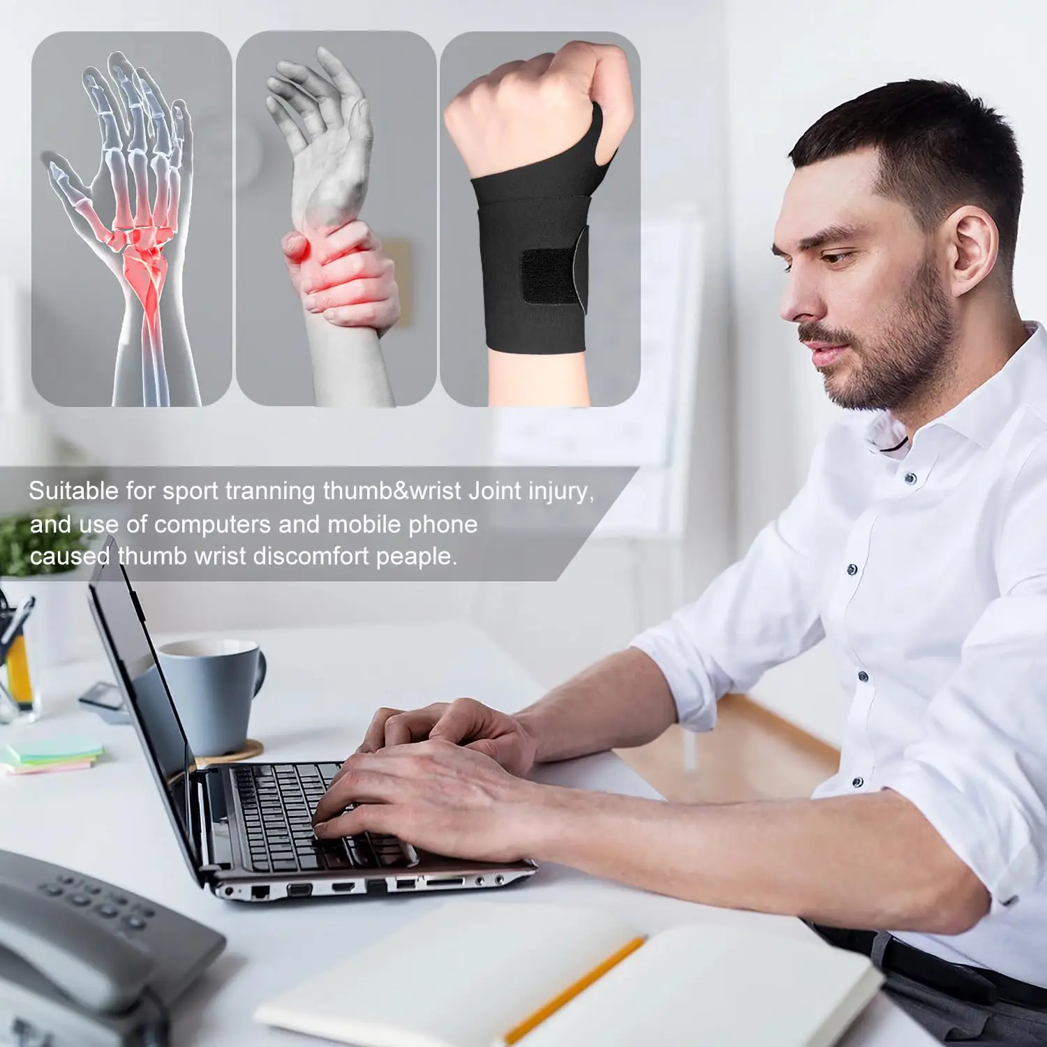Ultra-thin Wrist Guard Against Light And Light Not Stuffy And Breathable Fixed Pressure Velcro Adjustable Protective Wrist Guard