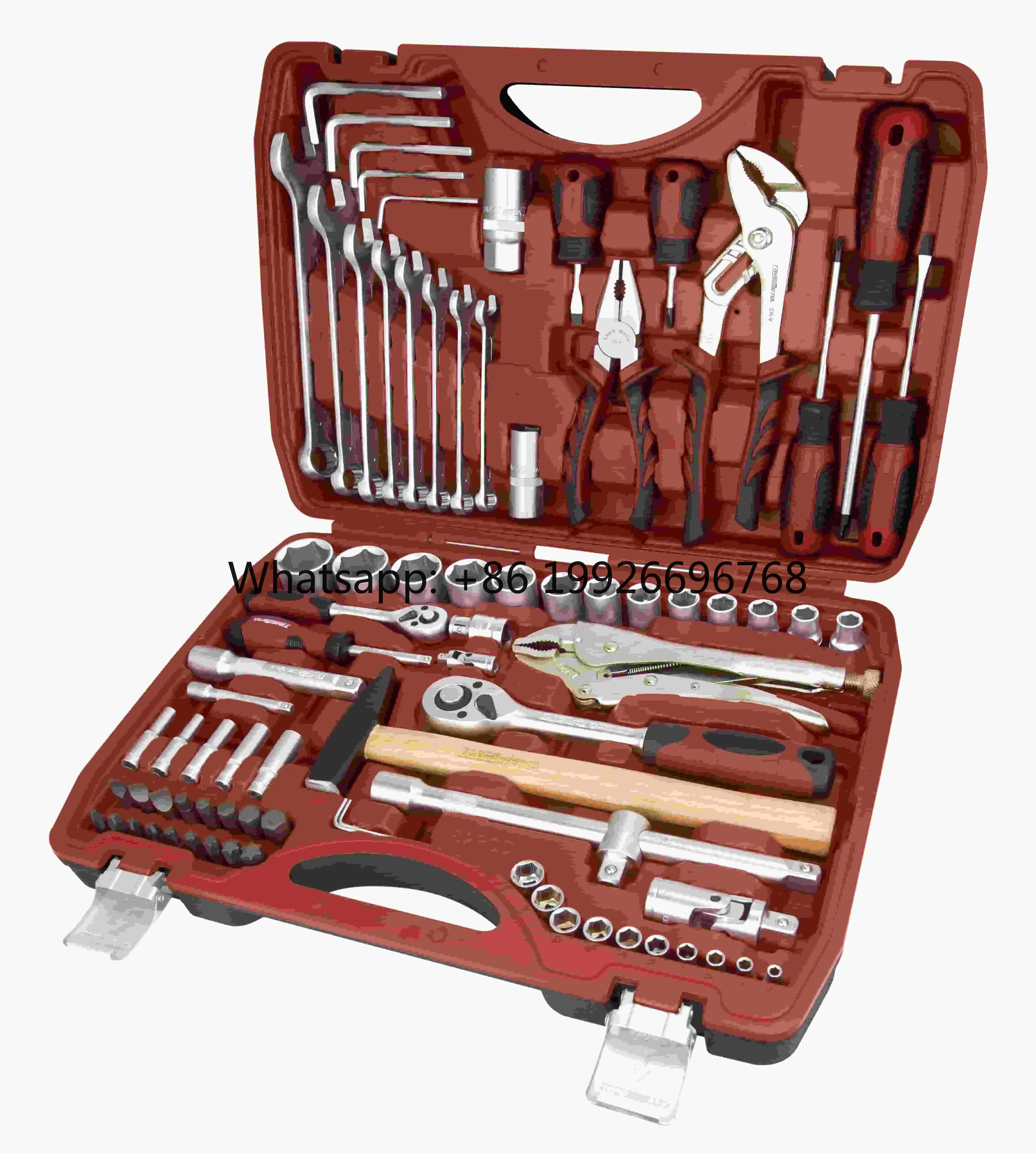 

TM-S82 82pcs 1/4" 1/2" Sizes Hand Tool One-stop Purchase of Wrench Ratchet Multi-functional Set of Auto Repair Tools set CR-V