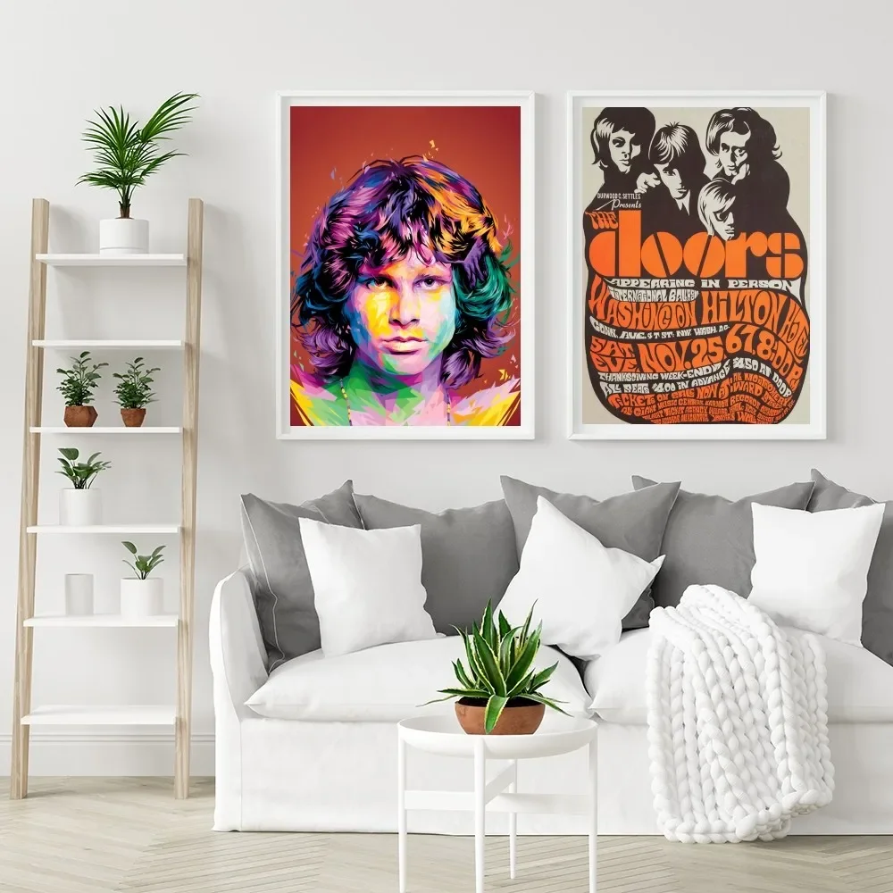 1pc The Doors Jim Morrison Poster Good Quality Prints And Posters Vintage Room Home Bar Cafe Decor Aesthetic Art Wall Painting