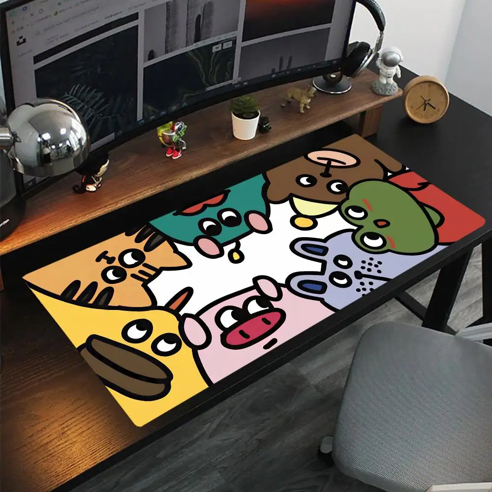 

Cute Animals Mouse Pad Oversized lock edge mouse pad for gaming computer keyboard and desk