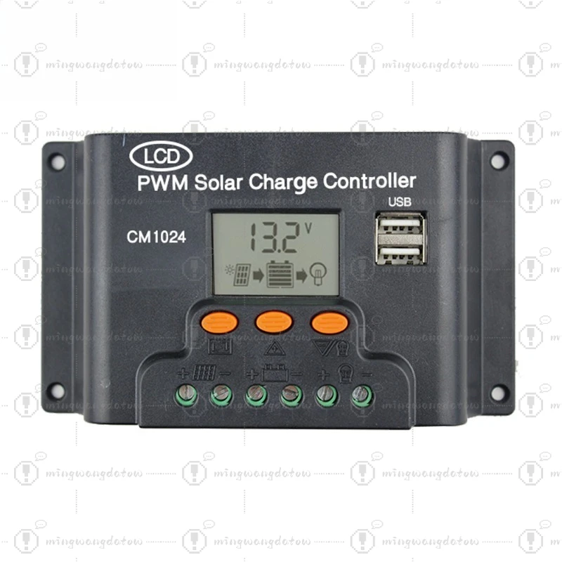 10A Solar Charge Controller 12V/24V Auto PWM Intelligent Street Light PV System Controller