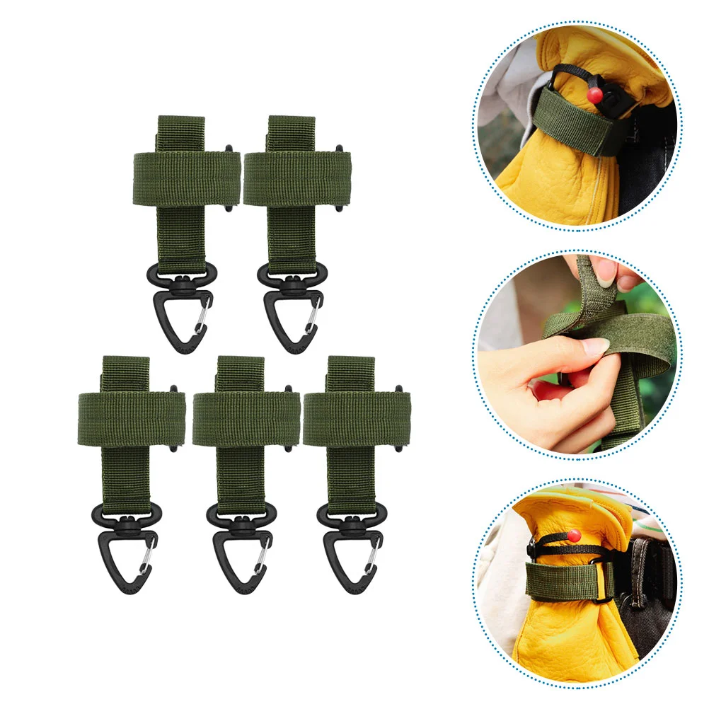 5 Pcs Belt Glove Key Fob Gloves Camping Accessories Ring Gear Nylon Holder Strap