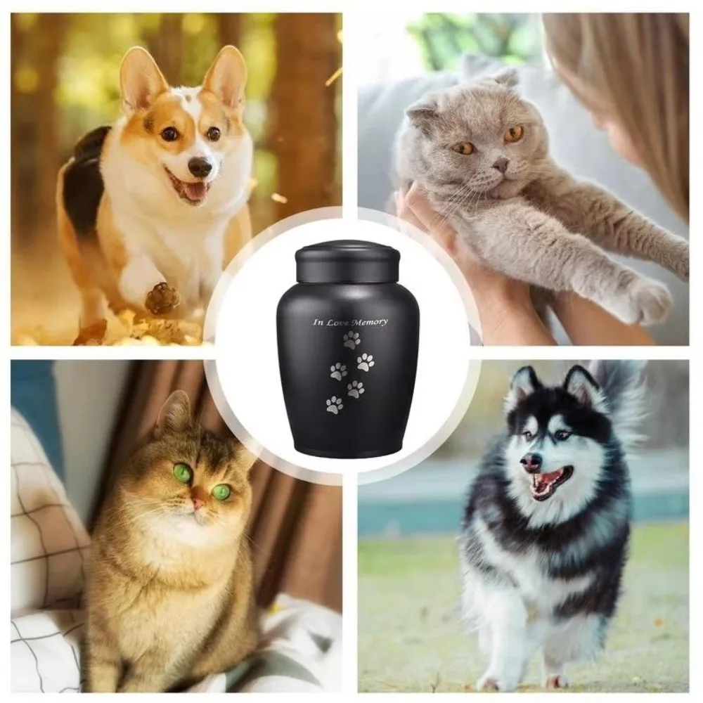 Moisture-Proof Stainless Steel Pet Urn Sealed Waterproof Cremation Ashes Container Metal Pet Cremation Box For Dog Cat Bird