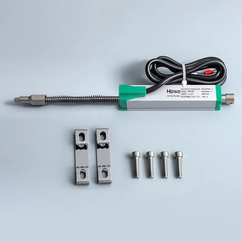 Loook Store KTR Mini Spring Automatic Reset Pull Rod Electronic Ruler 10-200mm Linear Displacement Sensor with Connecting Cable