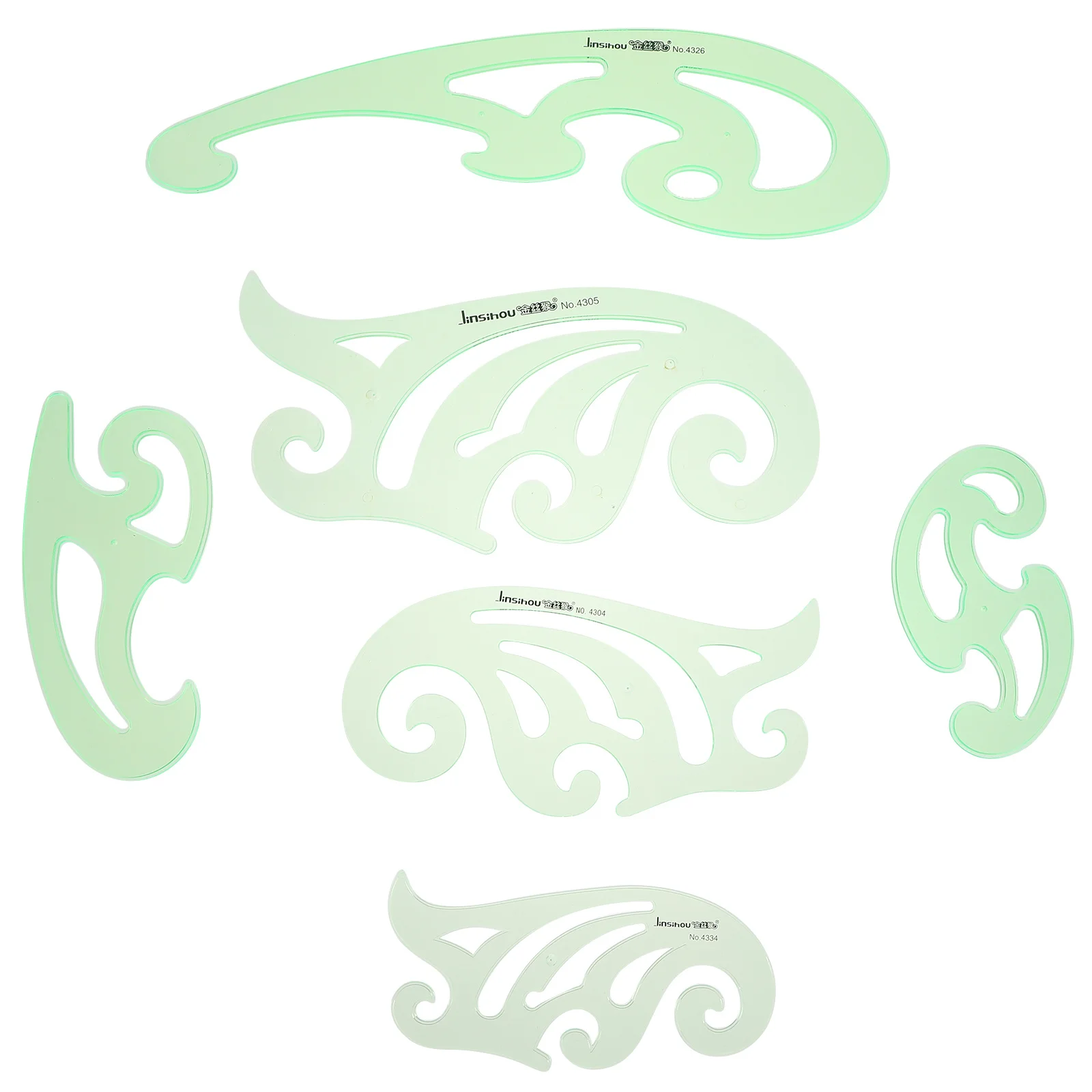 

6Pcs Drawing Rulers Geometric Templates Multipurpose Drafting Tools for School Office Architecture Design Measuring Stencil Set