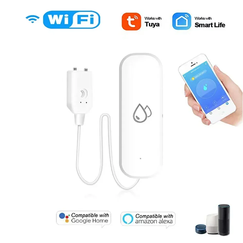 

Tuya WiFi Water Leakage Sensor Flood Water Leakage Alarm Smart Home Automation Residential Security Protection Smart Life App