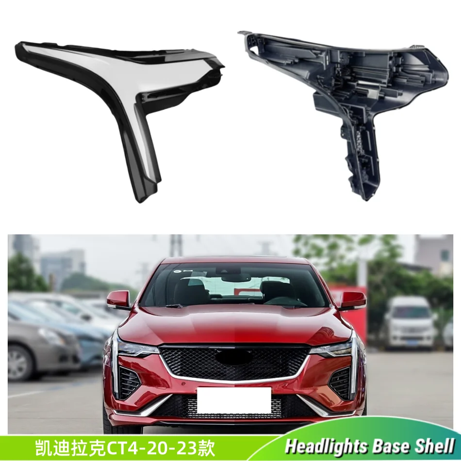 For Cadillac CT4 2020 2021 2022 2023 Auto Accessory Car Base Head Lamp Shell Car Headlight Headlamp Base Lamp Cover