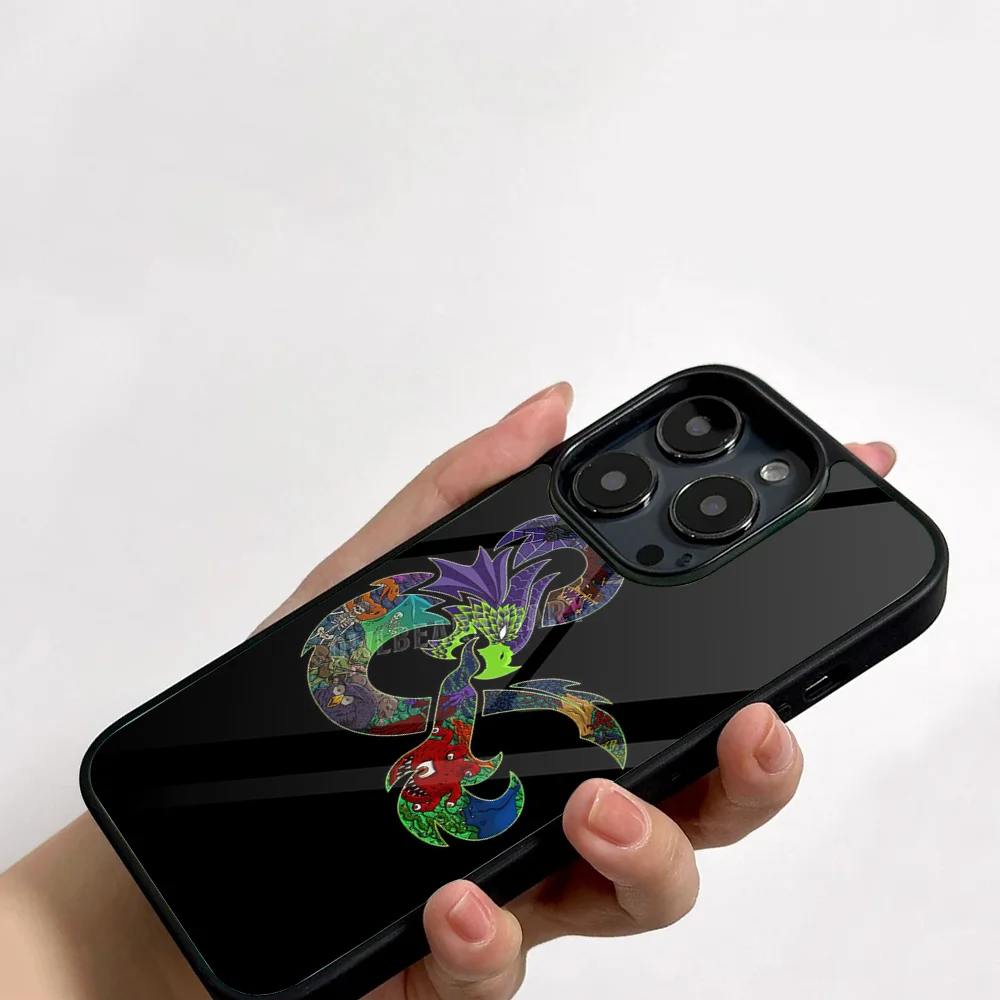 Game D-Dungeons D-Dragons D-DND Phone Case For IPhone 11 12 13 14 15 16 Plus Pro Max Mirror Acrylic PC TPU Cover