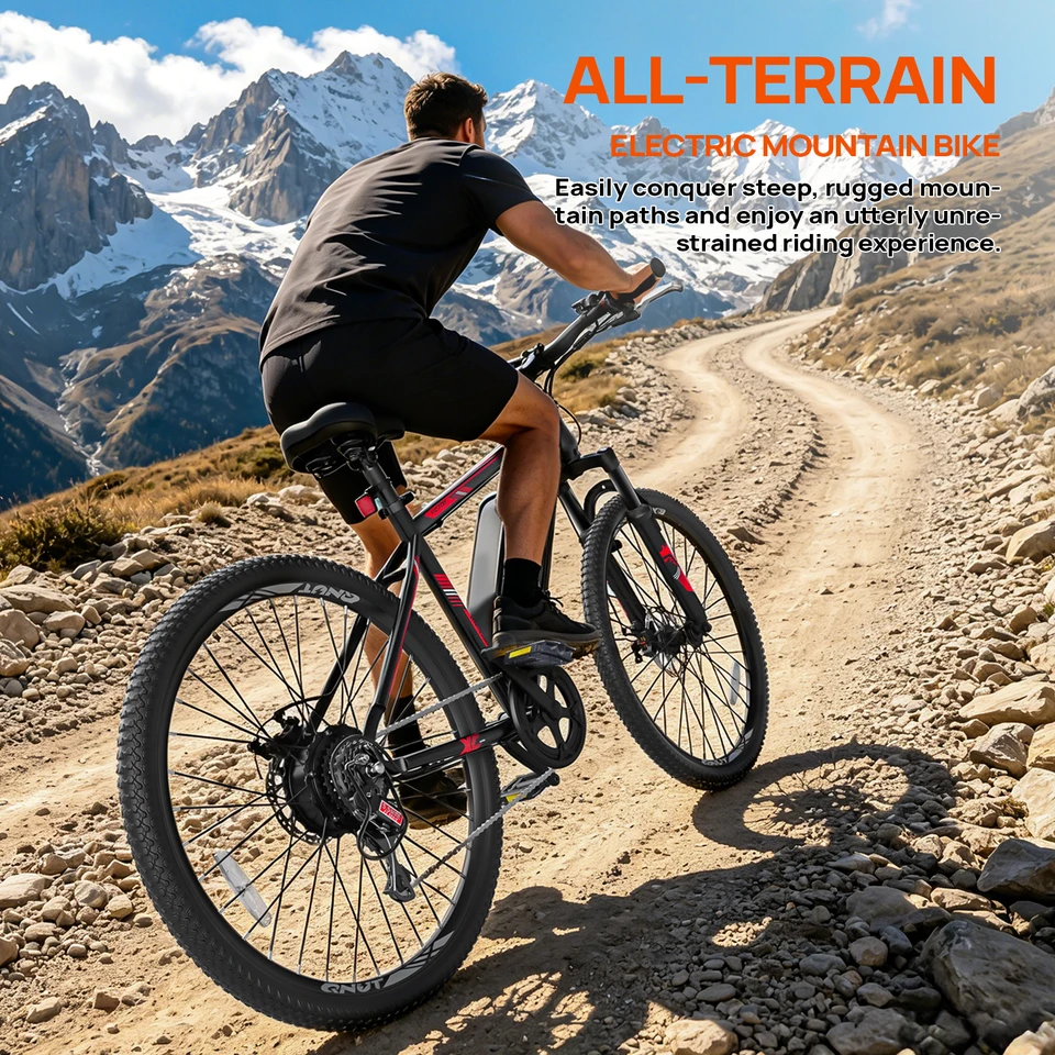 QNUT Victor 4.0 26 Inch Mountain Electric Bike Peak 750W Motor 36V 7.8Ah Removable Battery Electric Bicycle Up to 20 Mph Commuter Ebike for Adults and Teens UL2849 Certified 1‑Year Warranty image 7