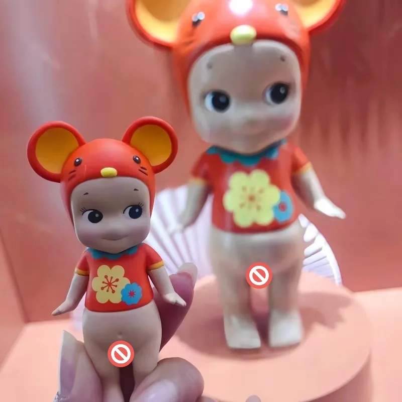 متوفر في المخزون حقيقية سوني الملاك شنغهاي معرض طبعة محدودة محظوظ سلسلة صندوق أعمى أرنب ماوس قرد خنزير دمية اليد الهدايا