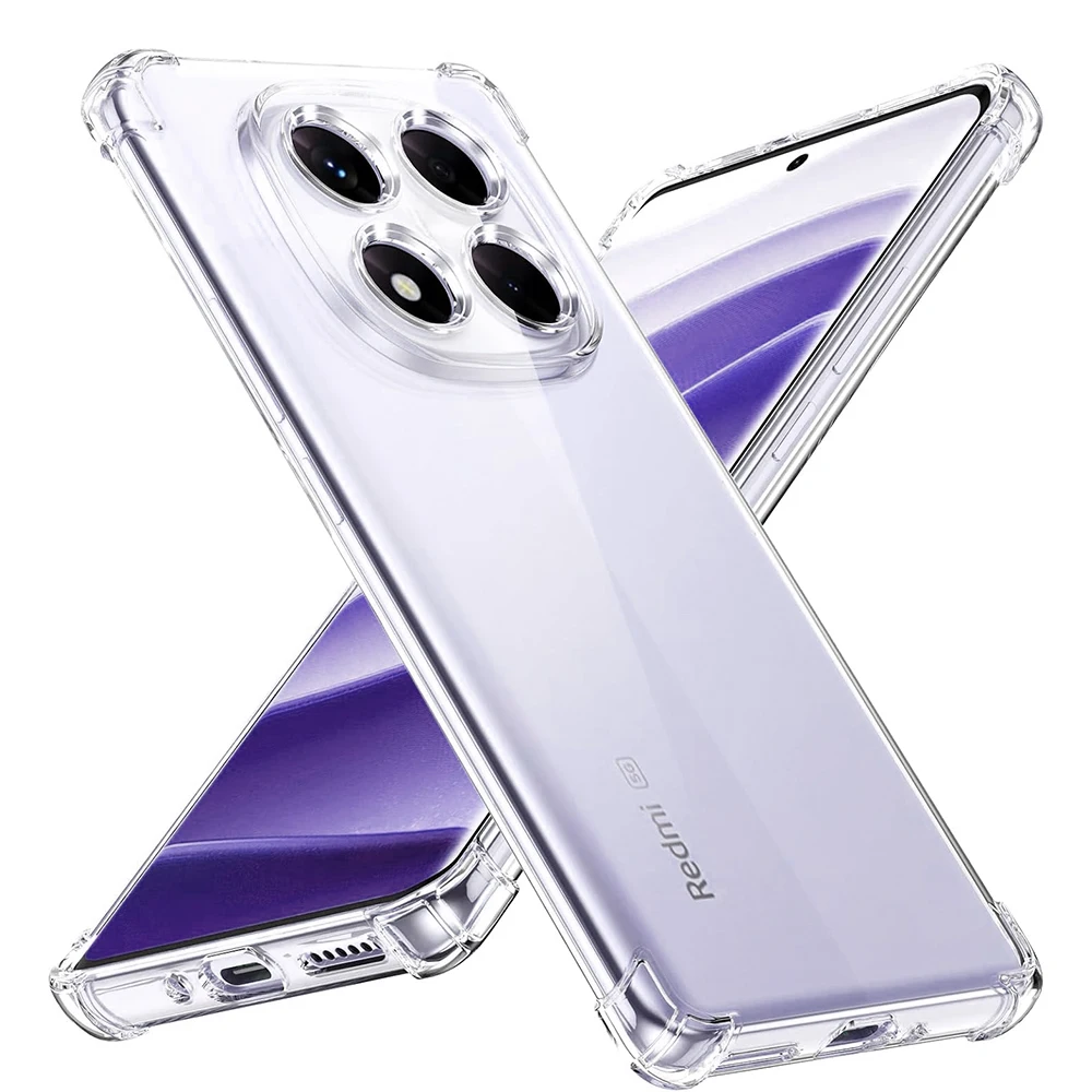 

Silicone Phone Shockproof Case For Xiaomi Redmi Note 14 13 12 Pro Plus Pro+ 12s 4g 5g Ultra Thin Cover Transparent Soft Shell