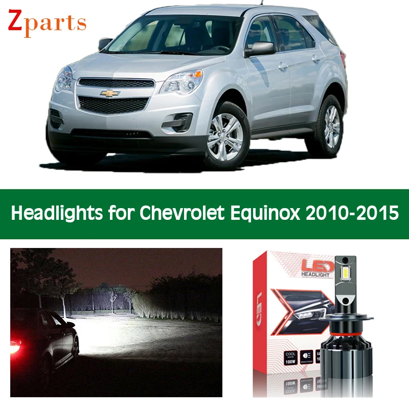 

Автомобильные светодиодные лампы для Chevrolet Equinox 2010 2011 2012 2013 2014 2015 светодиодный головной светильник фары Высокая Низкая дальнего света Canbus Авто светильник аксессуары