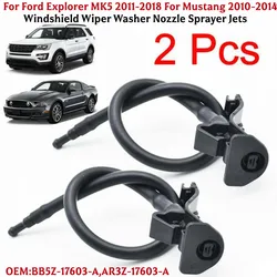 2PCS For Ford Explorer MK5 2011-2018 For Mustang 2010-2014 Windshield Wiper Washer Nozzle Sprayer Jet BB5Z-17603-A AR3Z-17603-A
