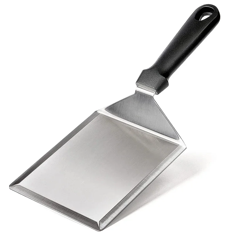 Duża szpatułka do grilla ze stali nierdzewnej z krawędziami tnącymi, akcesoria do patelni kuchennych, skrobak do naleśników Burger Turner do grilla