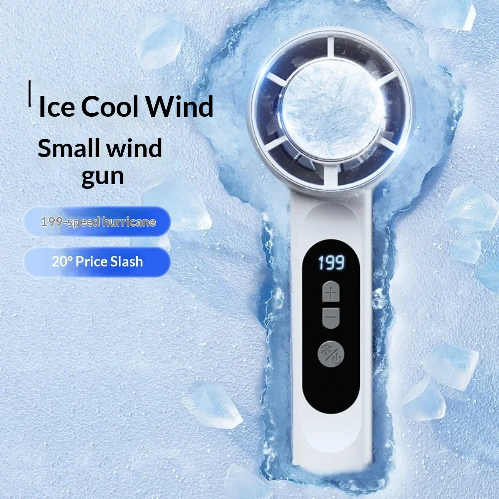 Long Endurance Rechargeable Handheld Fan Large Air Volume Foldable Hanging Design Portable USB Mini Cooling Fan for Outdoor Camp