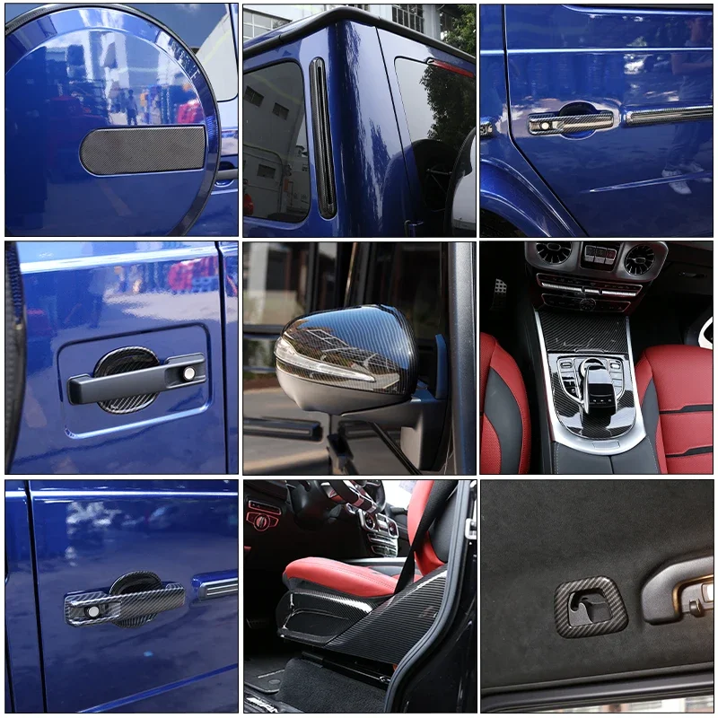 

For Mercedes Benz G Class W463 ABS Carbon Fiber Car Interior Exterior decoration panel Stickers Car Accessories Car modification