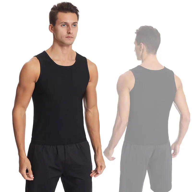 Men Sauna Suit Body Shaper Sweat Vest Waist Trainer Corset Fat Burn Tank Tops Slimming Workout Shirt Gym Fitness Shapewear