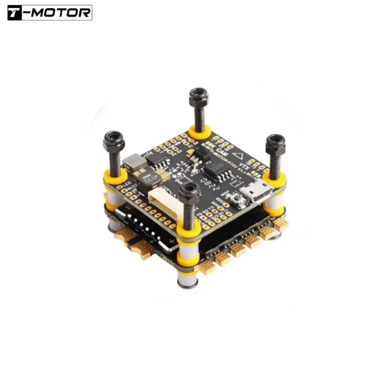 T-MOTOR F7 HD Stack F7 722 HD Controlador de vôo com BMI270 + F55A Pro II 3-6S 4 em 1 Blheli_32 Brushless ESC para RC FPV Racing Drone