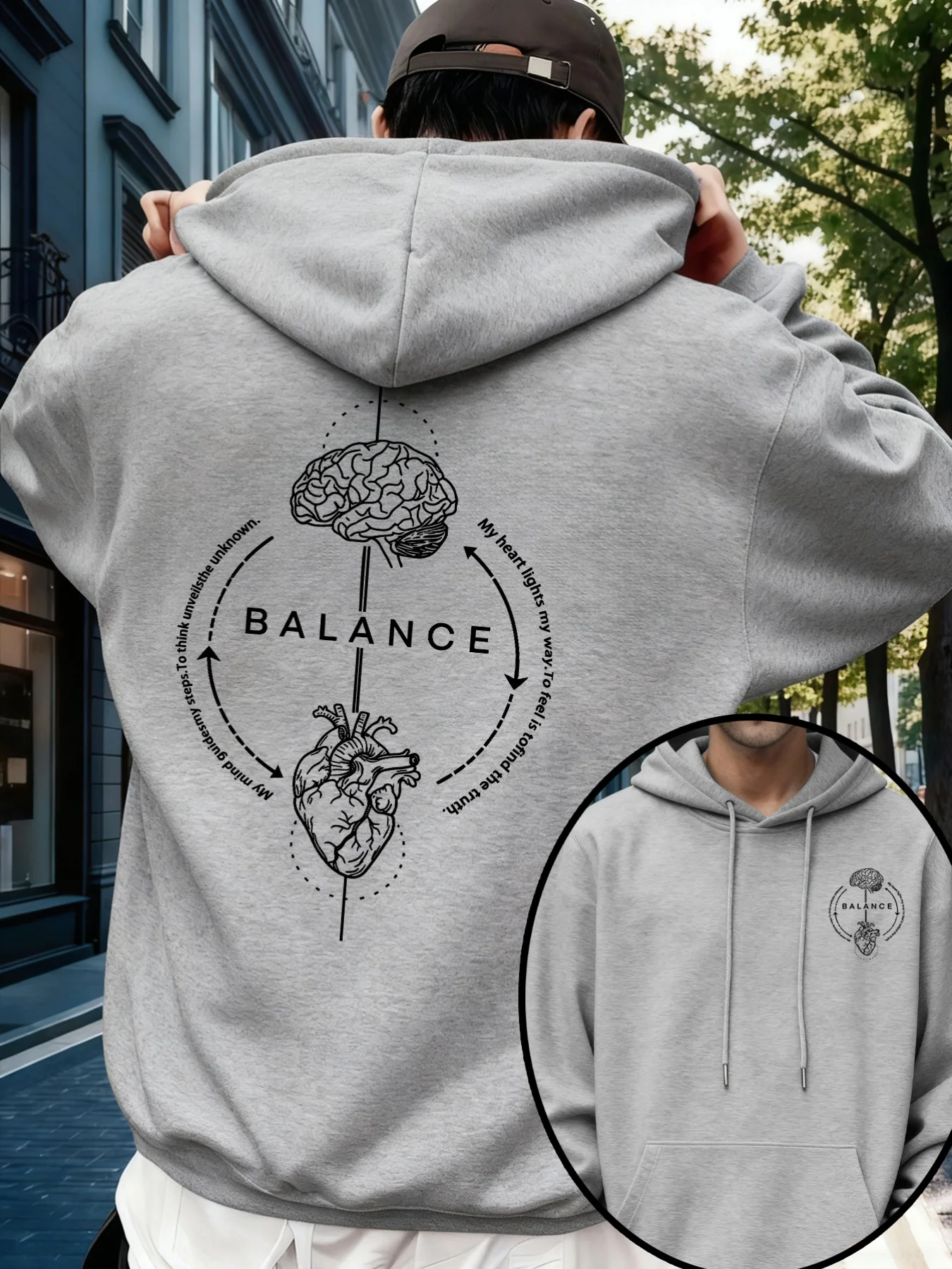 New trendy men's hooded sweatshirt featuring a