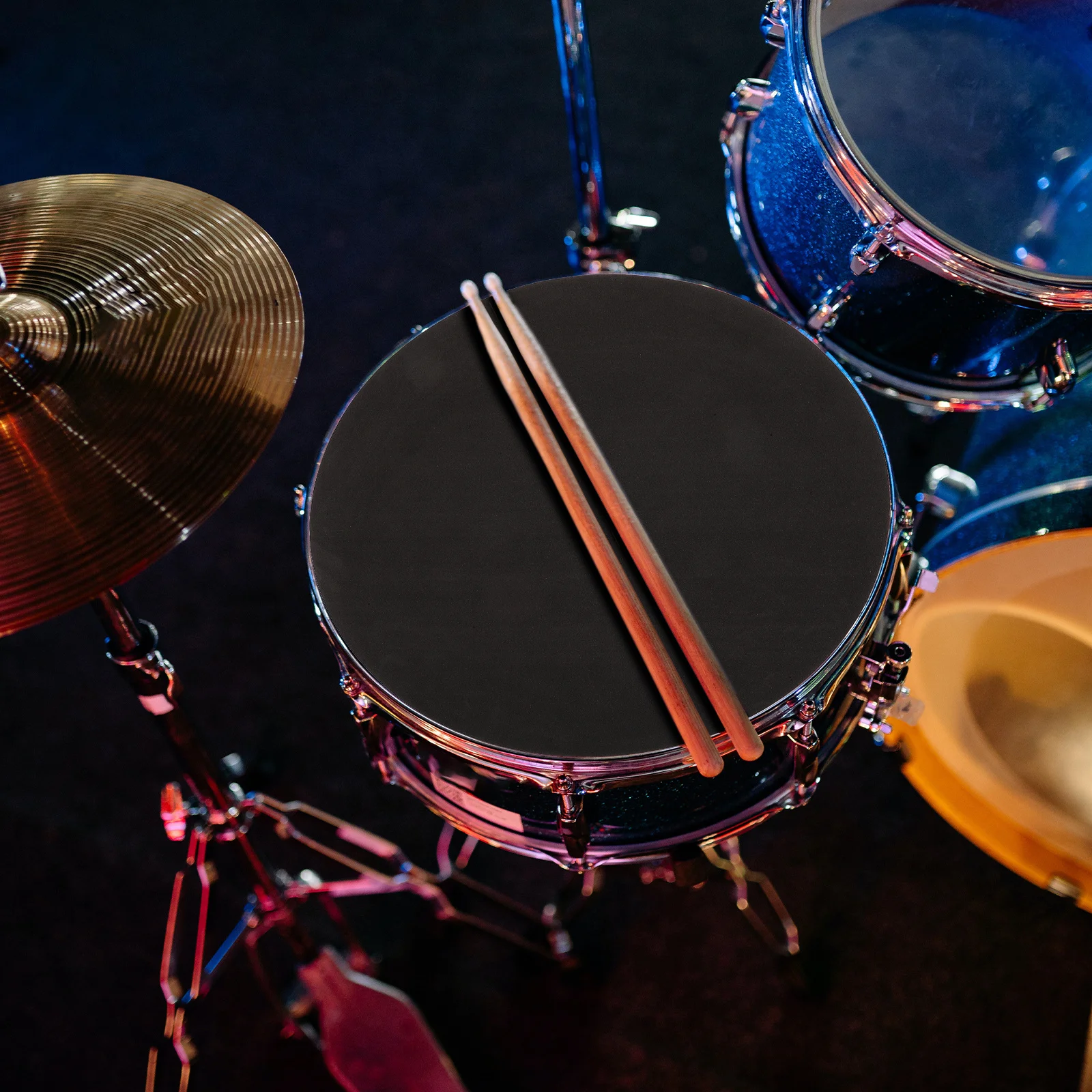 1Set Drum Oefenpad 12 Inch Noise Mute Pad met Stokken Lichtgewicht Draagbare Drumkit voor Beginners Professionals Gebruik