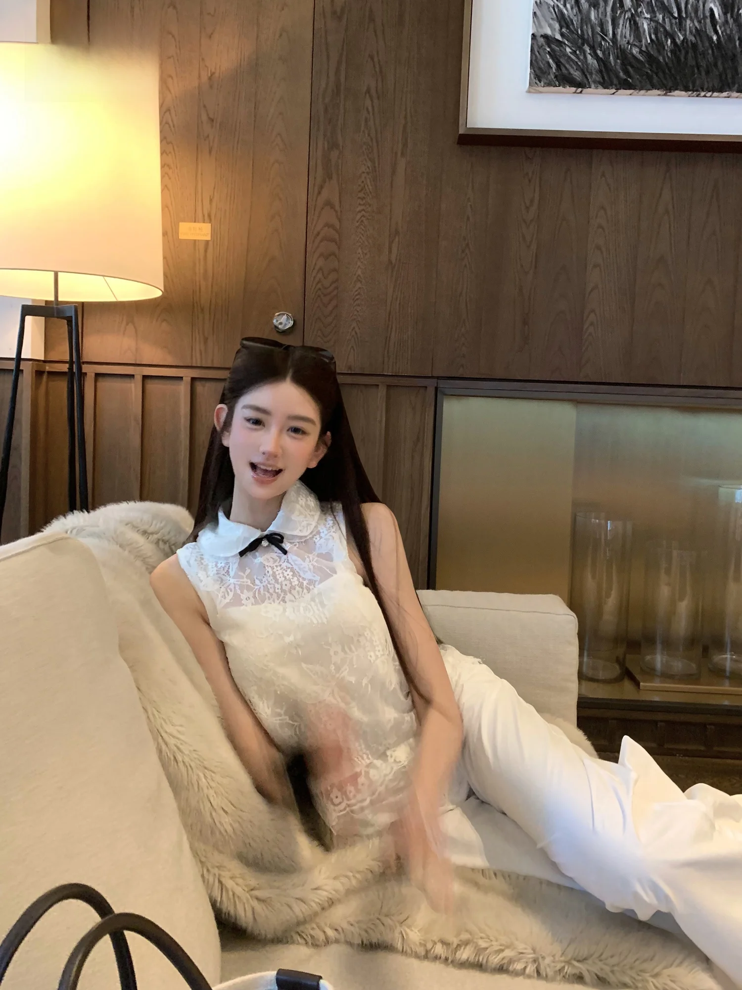 

Новинка: Комплект из двух предметов Newicce Alice Love Doll: топ с кружевным воротником и бретелями, свободная блузка из полиэстера для девочек, летняя модная коллекция